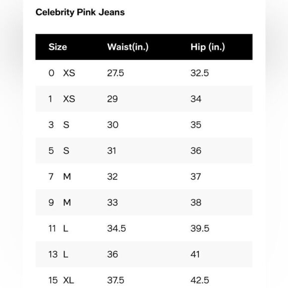 Celebrity Pink fashion that fits , women’s denim jeans pants size L - Picture 5 of 5